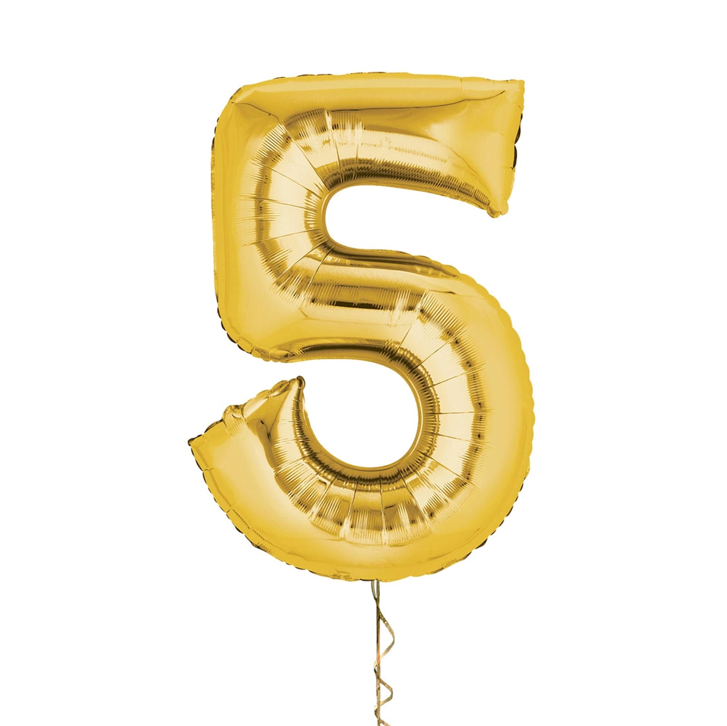 Castle Balloons 5 Gold Giant Helium Numbers