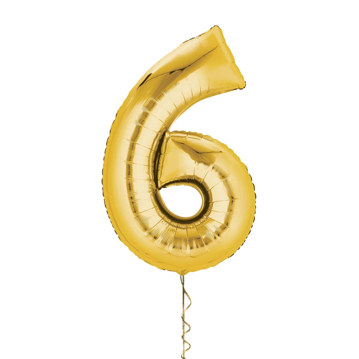 Castle Balloons 6 Gold Giant Helium Numbers