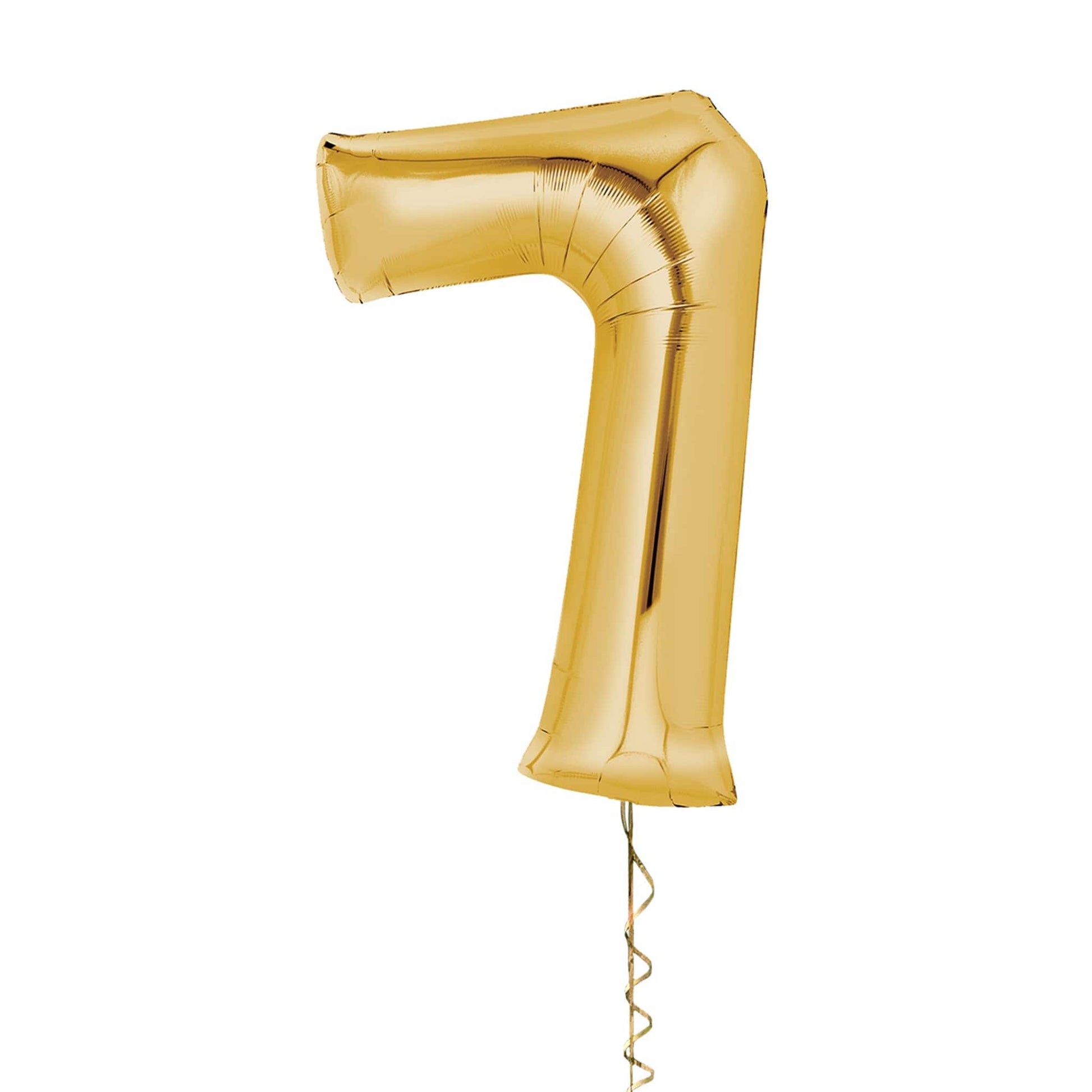 Castle Balloons 7 Gold Giant Helium Numbers
