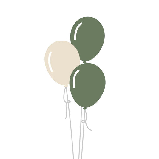 Castle Balloons Balloons 3 Sage and Sand Latex Bouquet