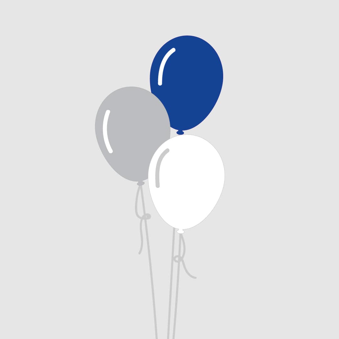 Castle Balloons Balloons 3 Rainy Sky Latex Bouquet