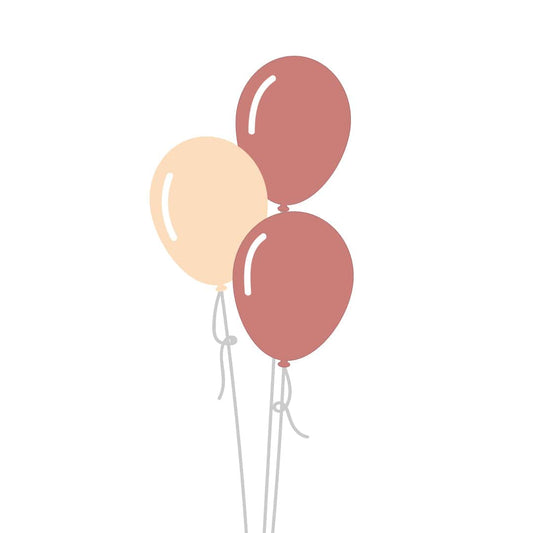 Castle Balloons Balloons 3 Rose gold and Blush Latex Bouquet