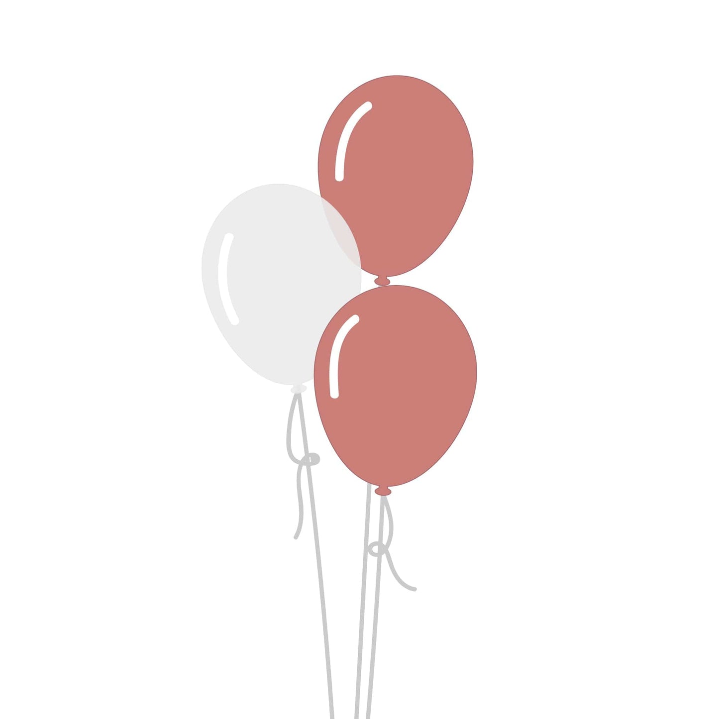 Castle Balloons Balloons 3 Rose Gold and Pearl White Latex Bouquet