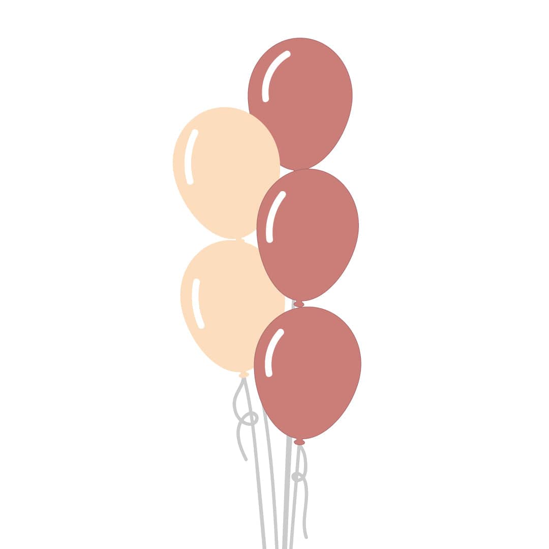 Castle Balloons Balloons 5 Rose gold and Blush Latex Bouquet