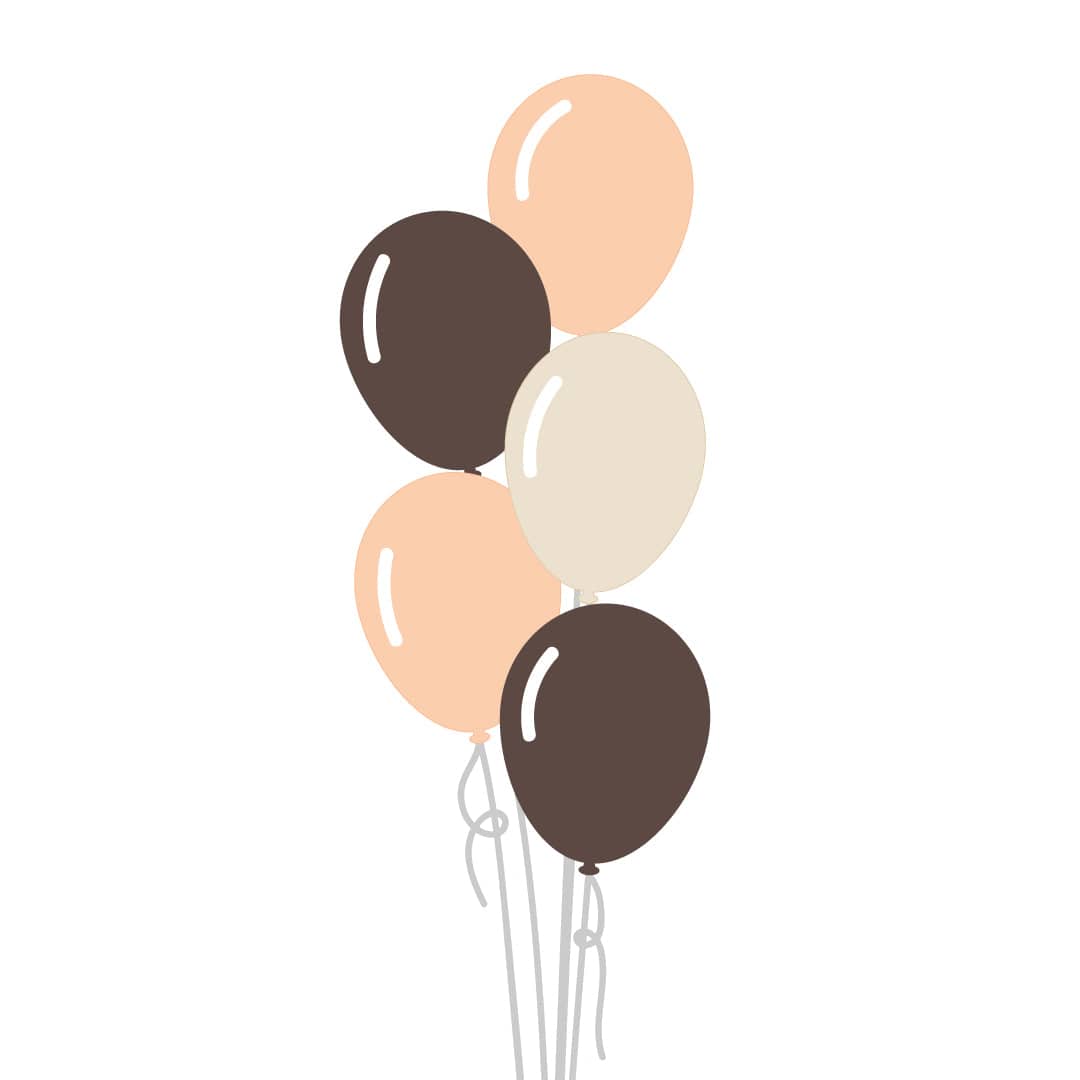 Castle Balloons Balloons 5 Teddy Bear Latex Bouquet