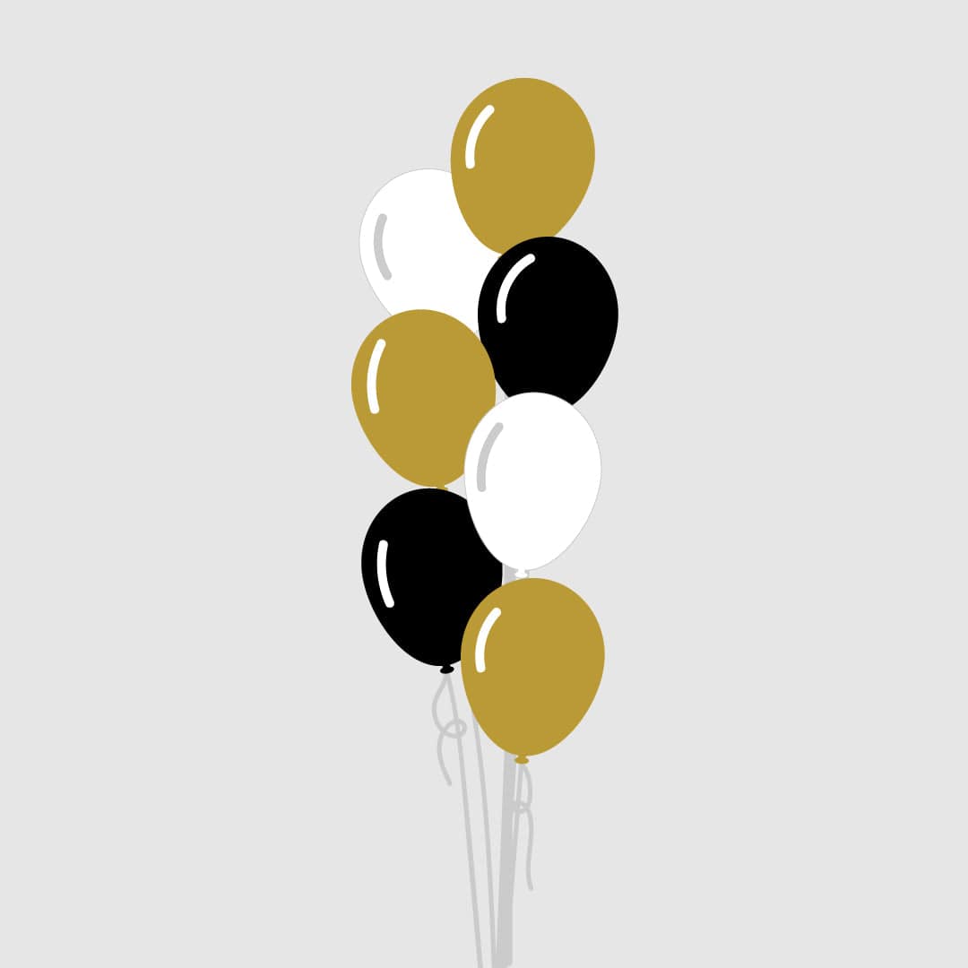 Castle Balloons Balloons 7 New Years Party Latex Bouquet