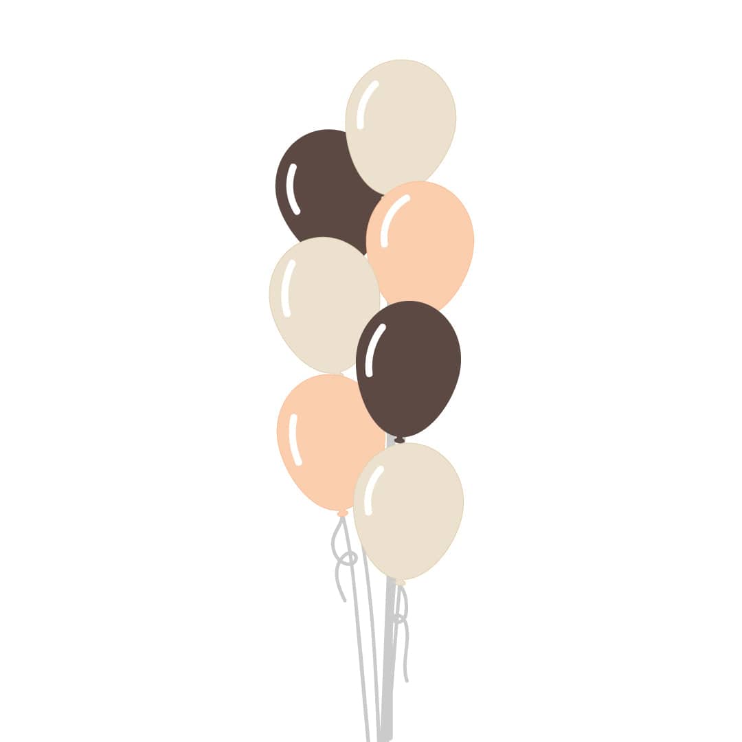 Castle Balloons Balloons 7 Teddy Bear Latex Bouquet