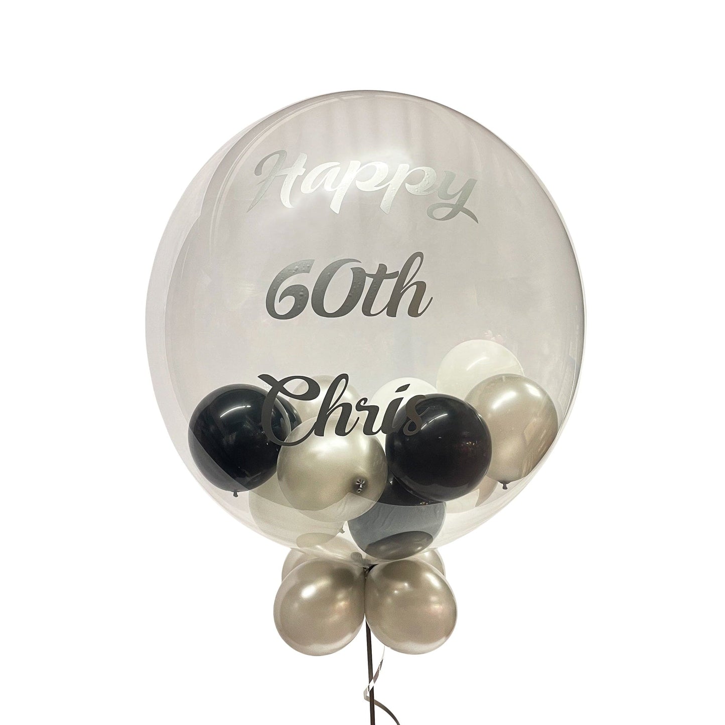 Castle Balloons Balloons Disco Ball Bubble with Vinyl Writing