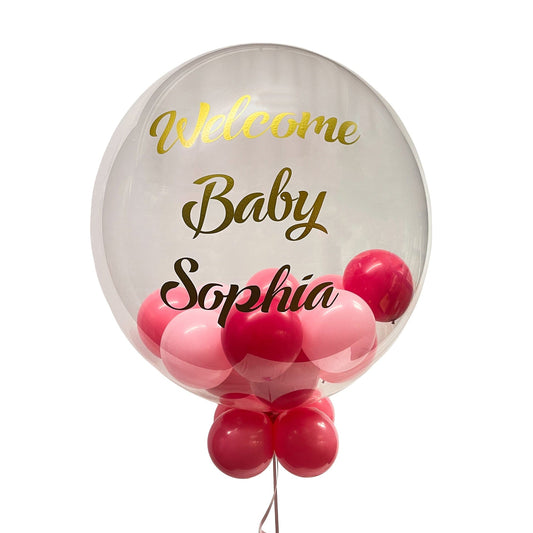 Castle Balloons Balloons Jelly Berry Bubble with Vinyl Writing
