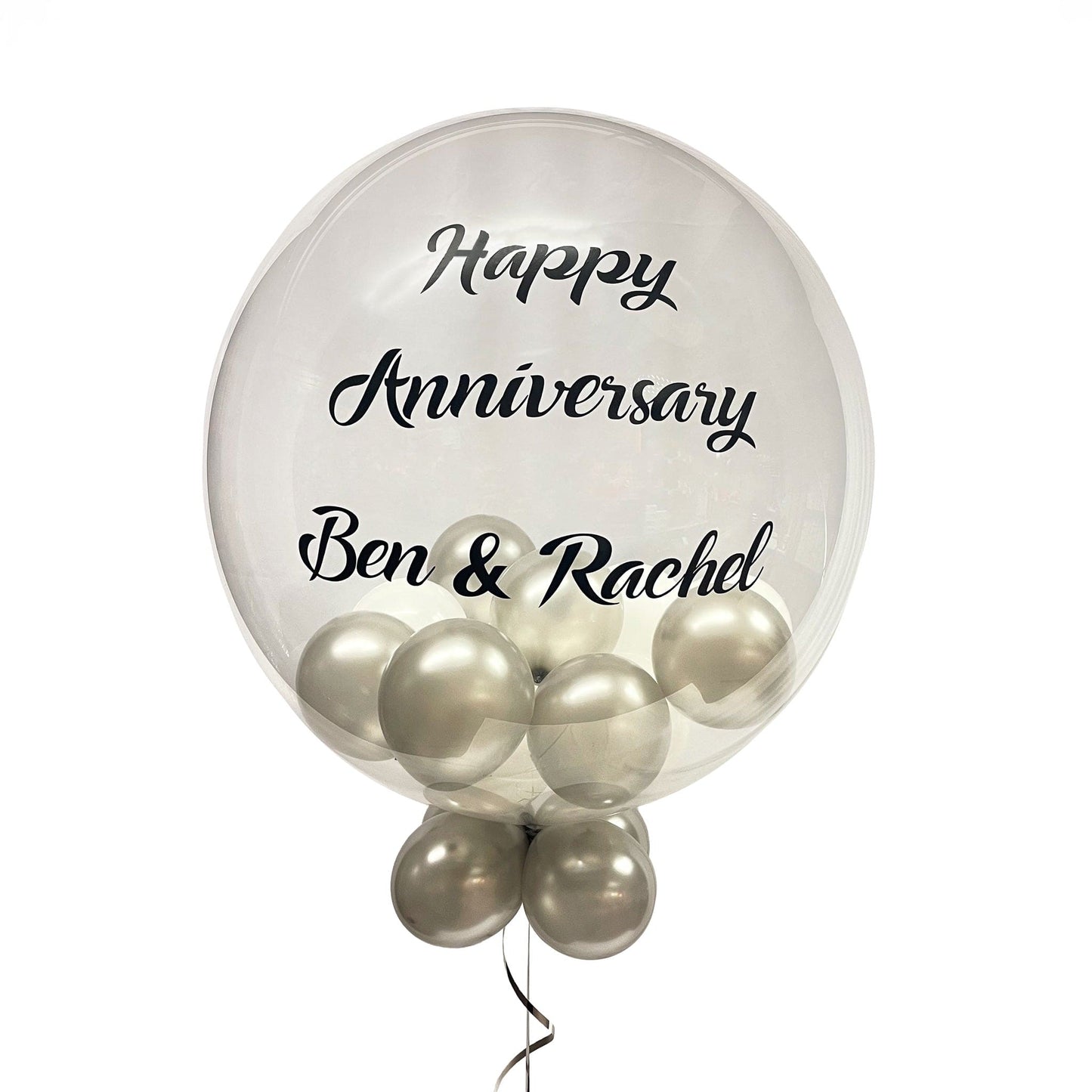 Castle Balloons Balloons Sonic Silver Bubble with Vinyl Writing