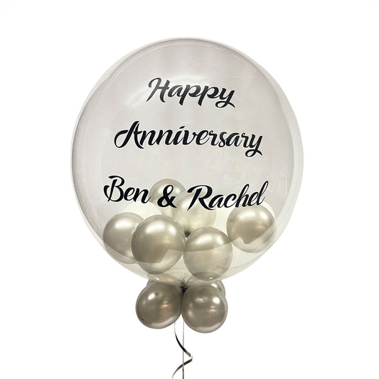 Castle Balloons Balloons Sonic Silver Bubble with Vinyl Writing