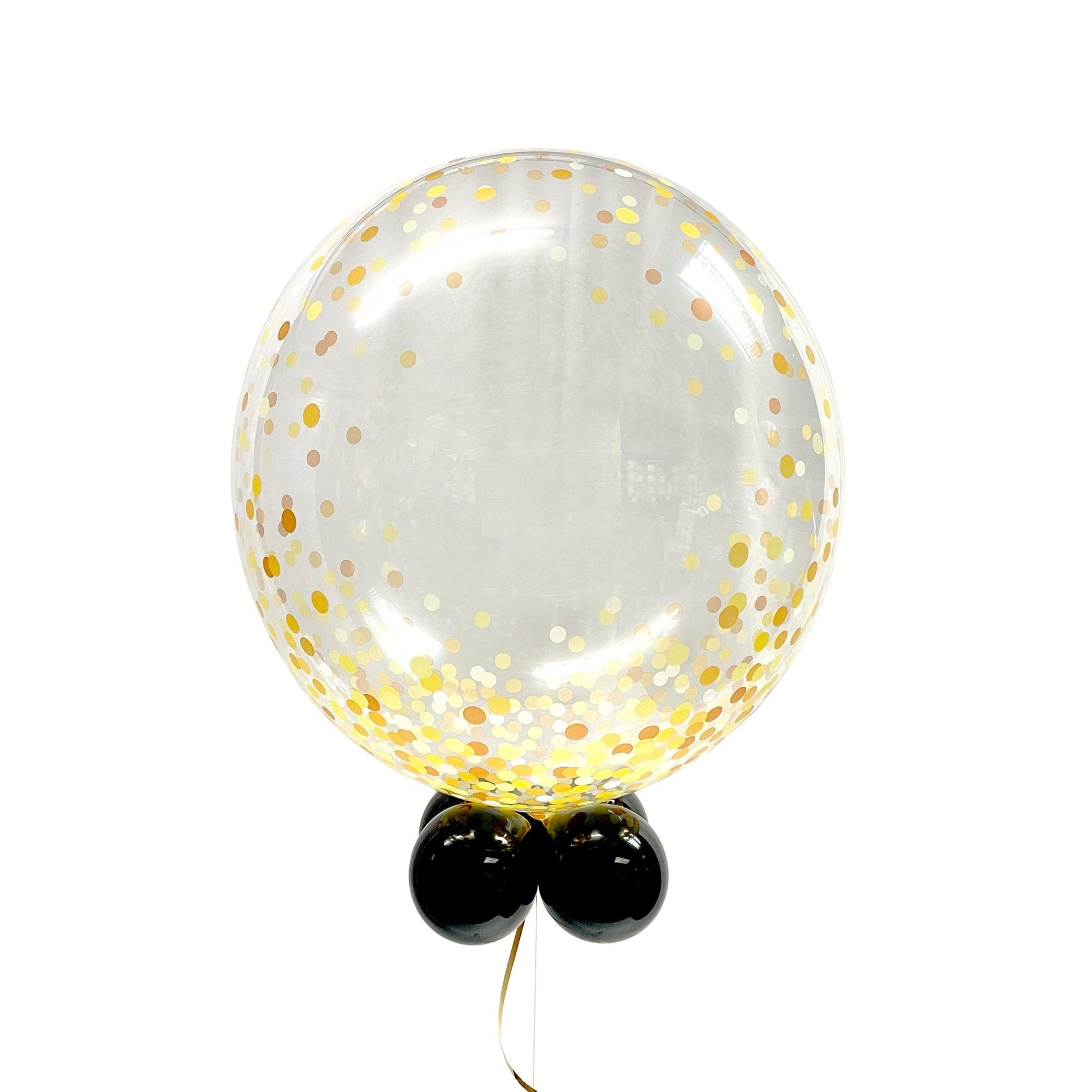 Castle Balloons Gold Confetti Printed Bubble Balloon