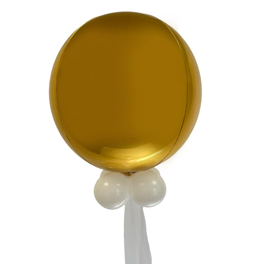 Castle Balloons Gold Orbz Balloon