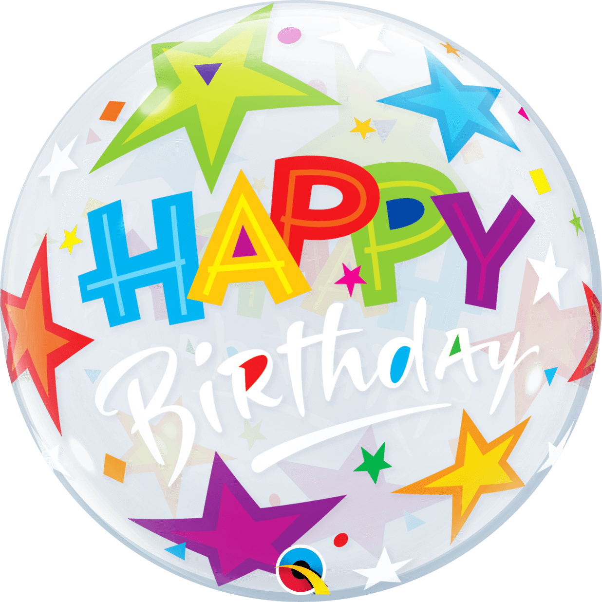 Castle Balloons Happy Birthday Stars Bubble Balloon