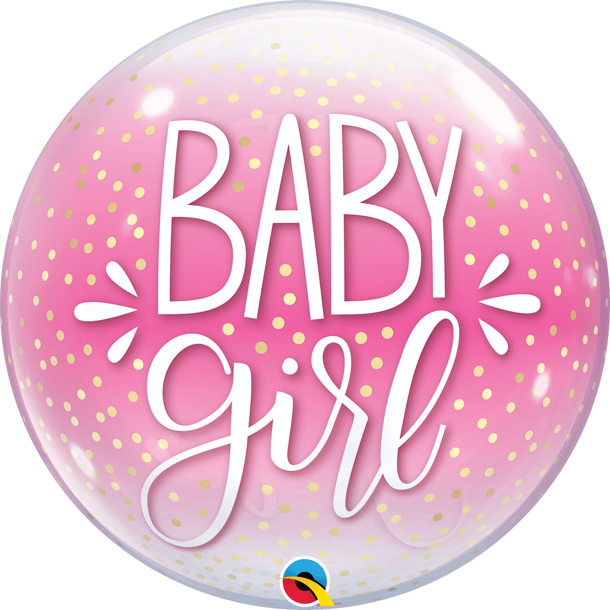 Castle Balloons Pink Baby Girl Bubble Balloon