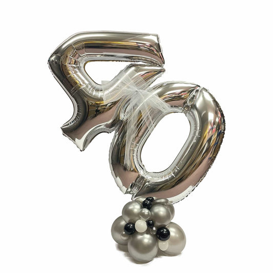 Castle Balloons Silver Number Display