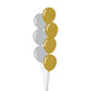 Castle Balloons Balloons 7 Gold and Silver Latex Bouquet