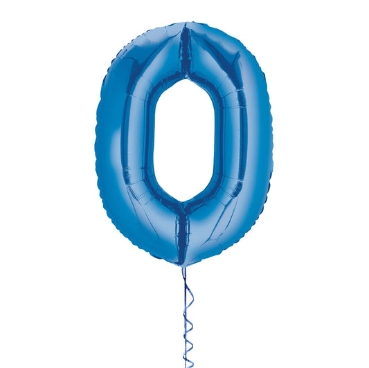 Castle Balloons 0 Blue Giant Helium Numbers