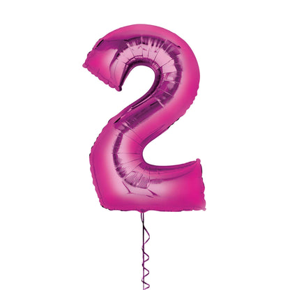 Castle Balloons 2 Pink Giant Helium Numbers