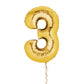 Castle Balloons 3 Gold Giant Helium Numbers