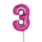 Castle Balloons 3 Pink Giant Helium Numbers