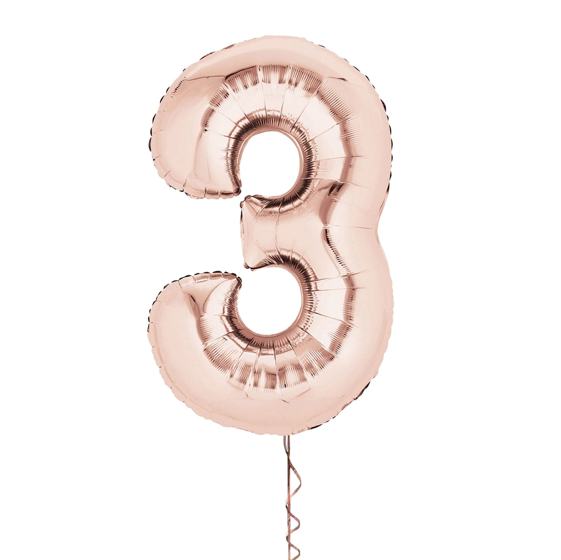 Castle Balloons 3 Rose Gold Giant Helium Numbers