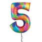 Castle Balloons 5 Rainbow Giant Helium Numbers