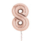 Castle Balloons 8 Rose Gold Giant Helium Numbers