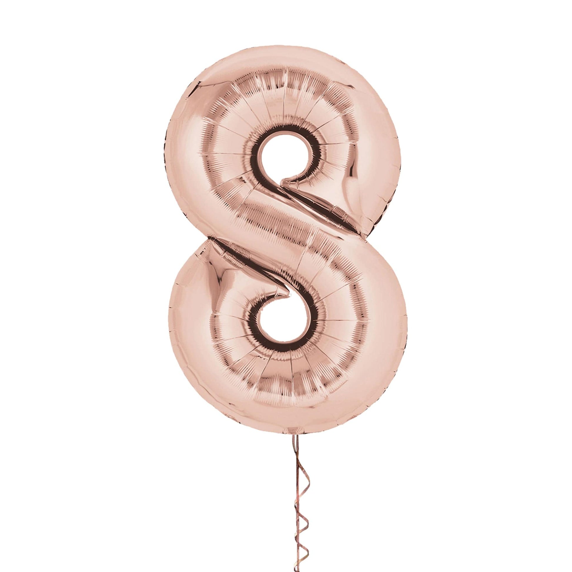 Castle Balloons 8 Rose Gold Giant Helium Numbers