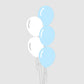 Castle Balloons Balloons 5 Baby Blue and White Latex Bouquet