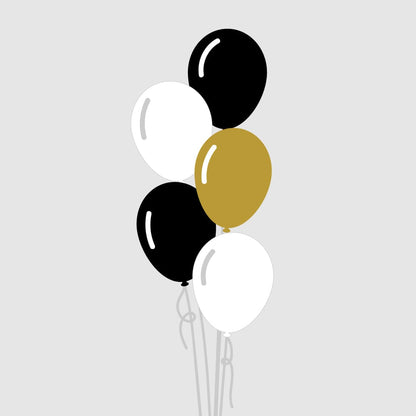 Castle Balloons Balloons 5 New Years Party Latex Bouquet