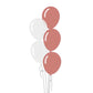 Castle Balloons Balloons 5 Rose Gold and Pearl White Latex Bouquet