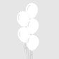 Castle Balloons Balloons 5 White Latex Bouquet