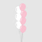 Castle Balloons Balloons 7 Baby Pink and White Latex Bouquet