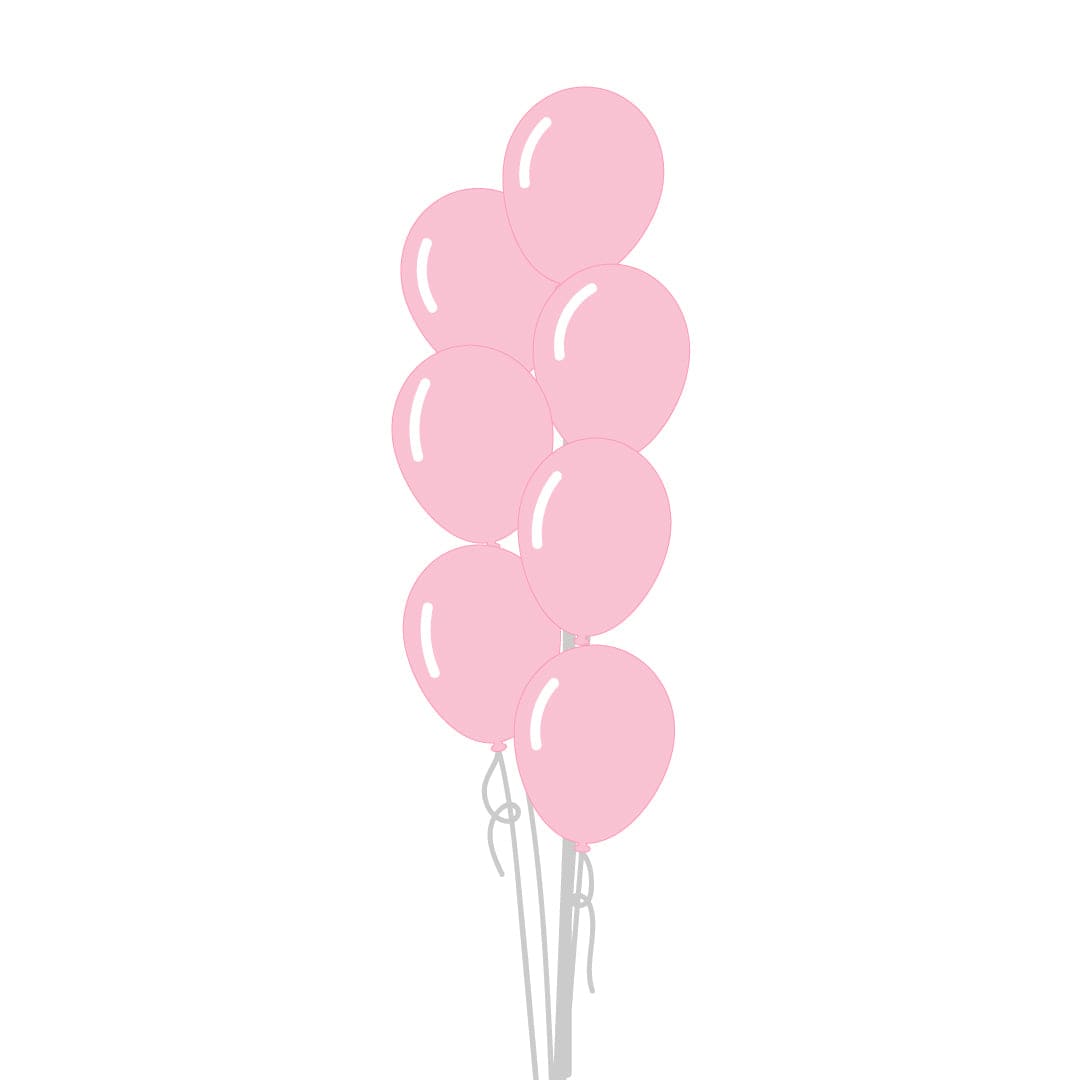Castle Balloons Balloons 7 Baby Pink Latex Bouquet