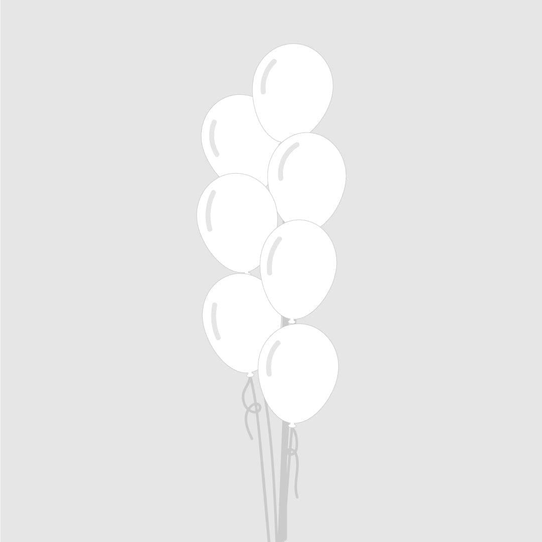 Castle Balloons Balloons 7 White Latex Bouquet