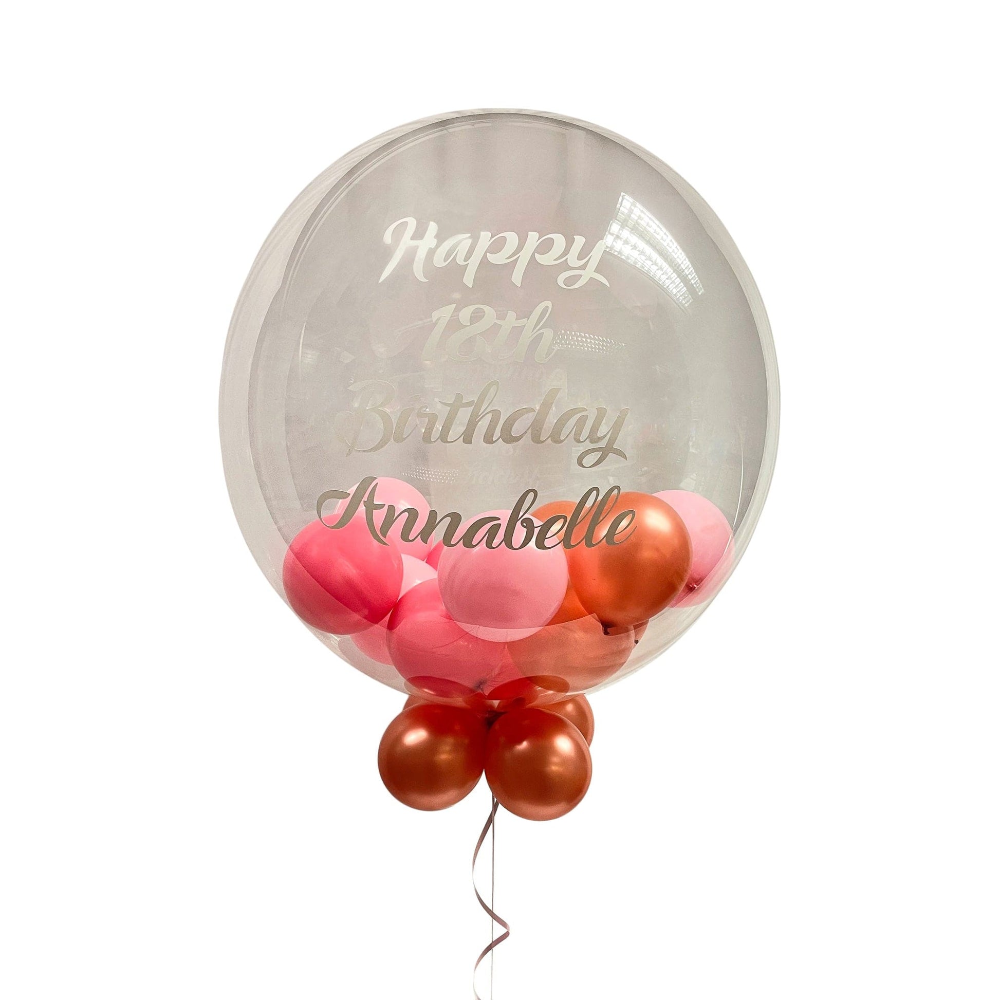 Castle Balloons Balloons Rose Bonbon Bubble with Vinyl Writing