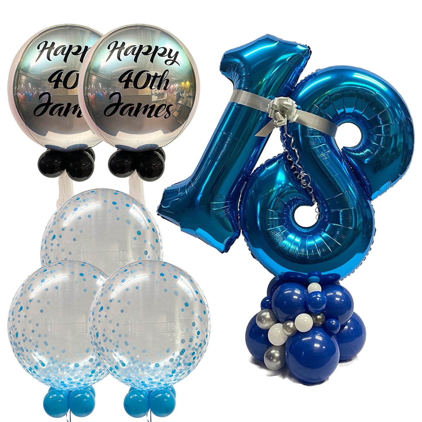 Castle Balloons Blue Birthday Package 2
