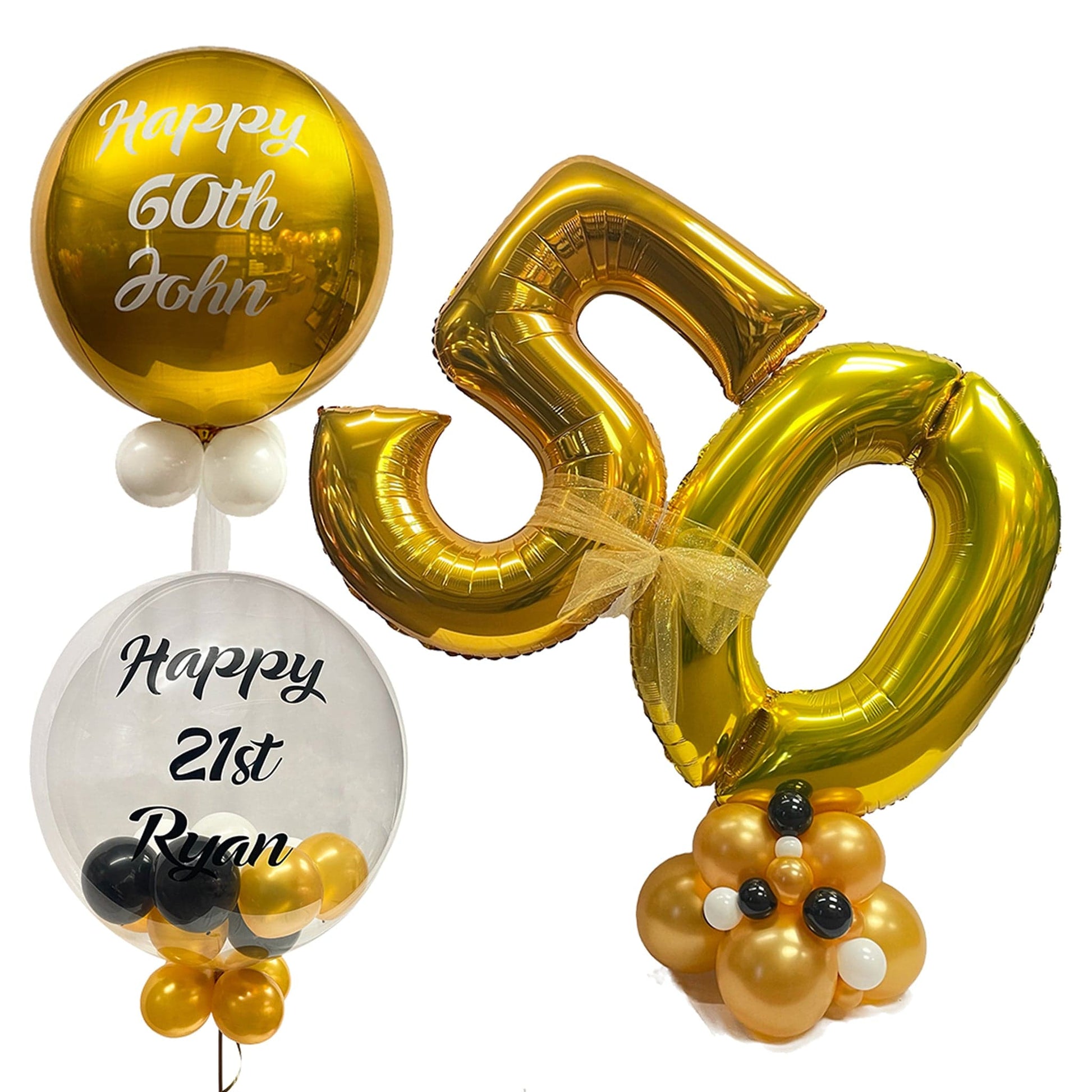 Castle Balloons Gold Birthday Package 1