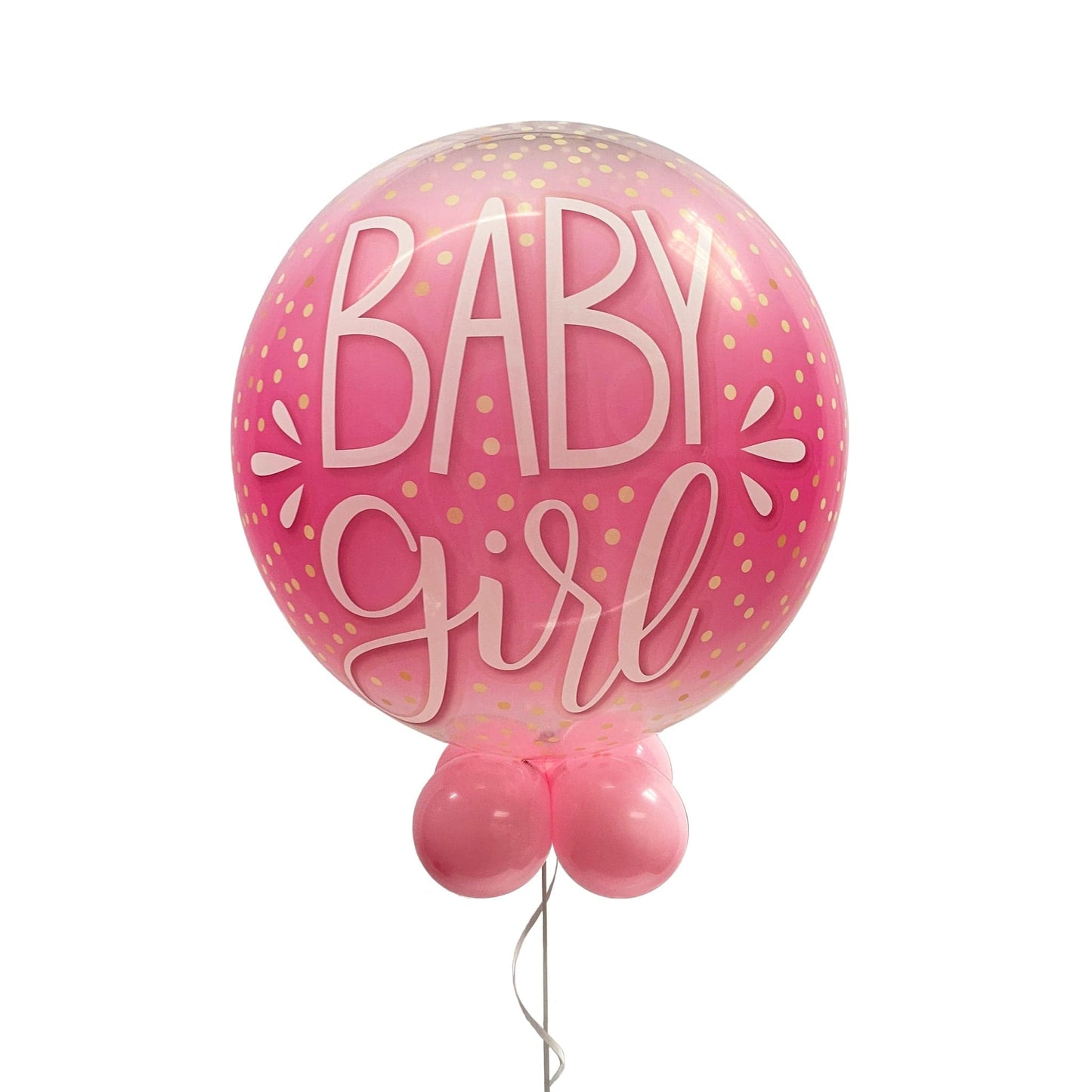 Castle Balloons Pink Baby Girl Bubble Balloon