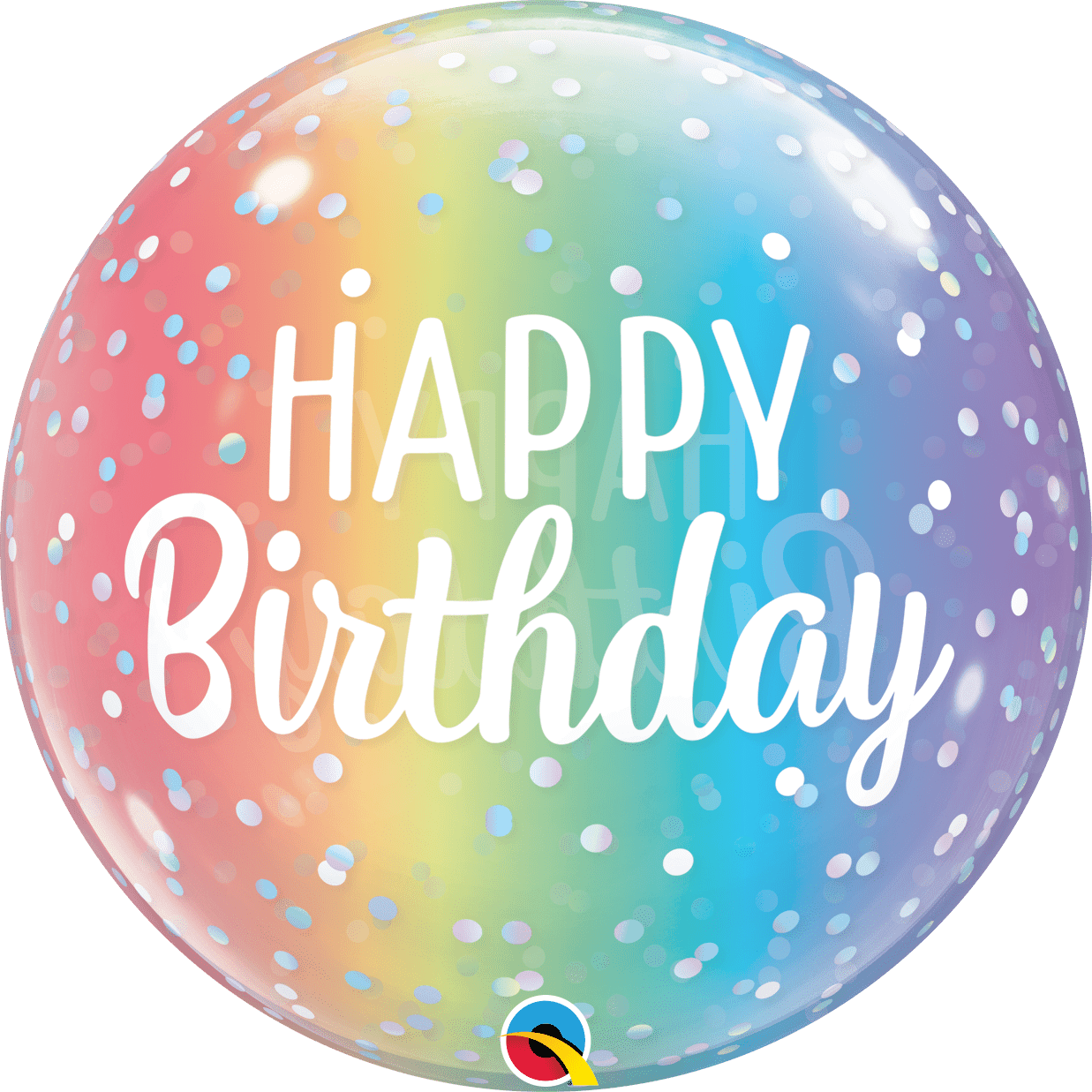 Castle Balloons Rainbow Happy Birthday Bubble Balloon
