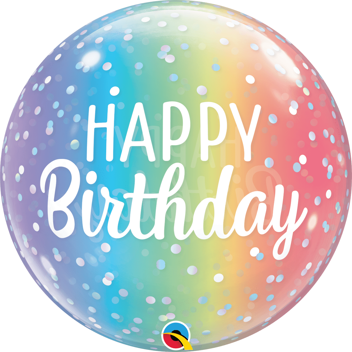 Castle Balloons Rainbow Happy Birthday Bubble Balloon