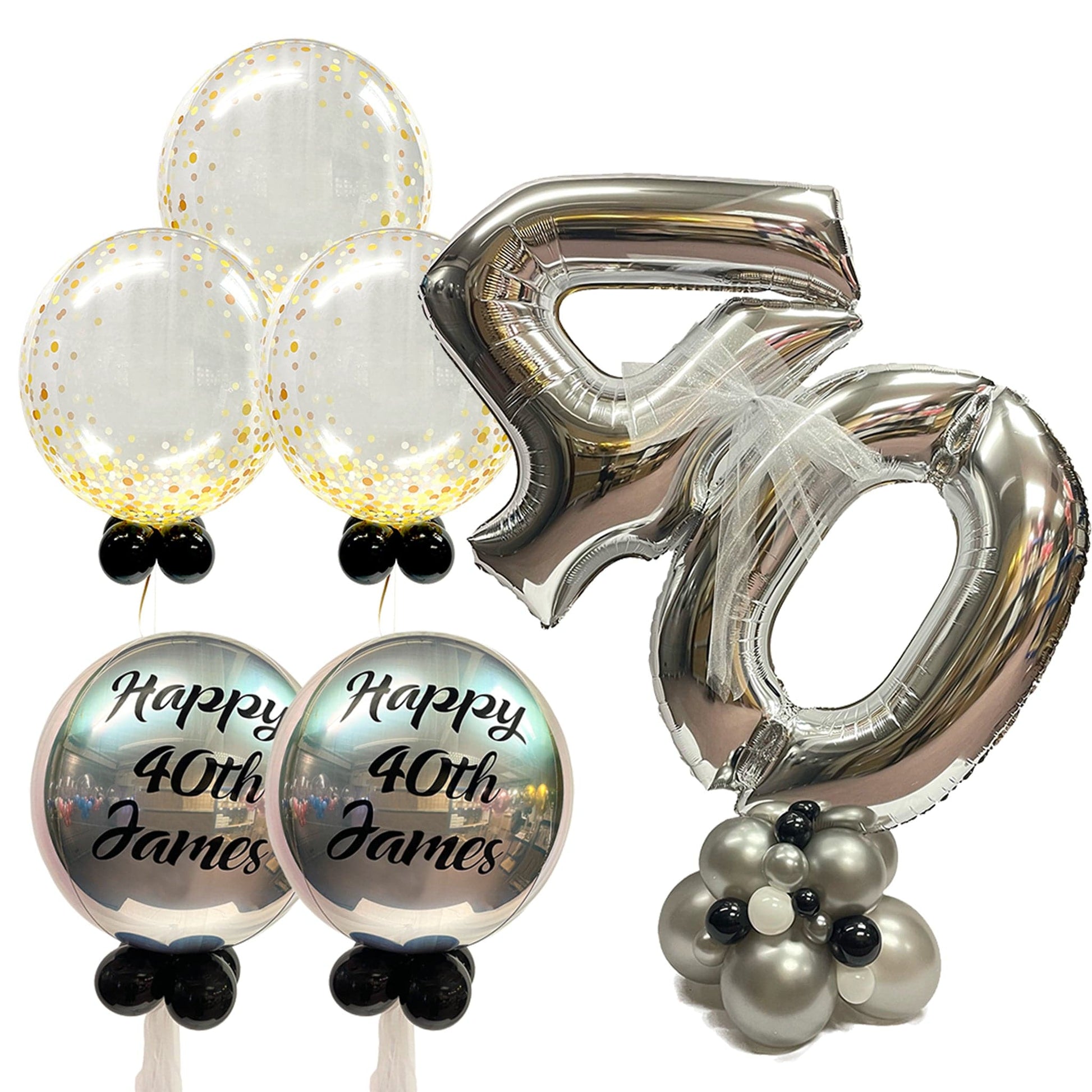 Castle Balloons Silver Birthday Package 2