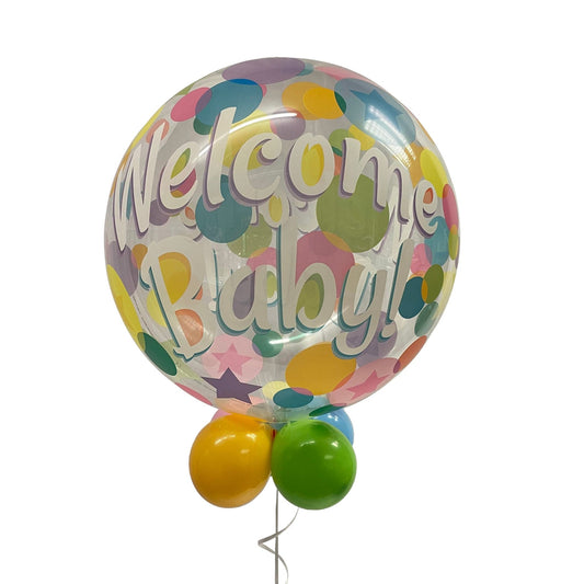 Castle Balloons Welcome Baby Bubble Balloon